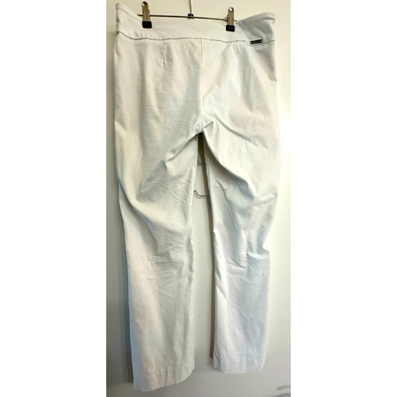 Rekucci White Pull-On Comfort Pants | Fall Stretch Twill Dress Slacks Short - Picture 7 of 7